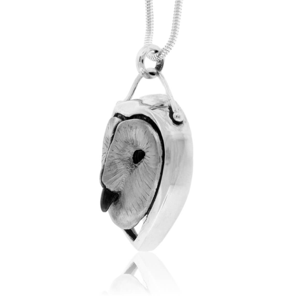 Sterling Silver Barn Owl Pendant w/Chain - Park City Jewelers