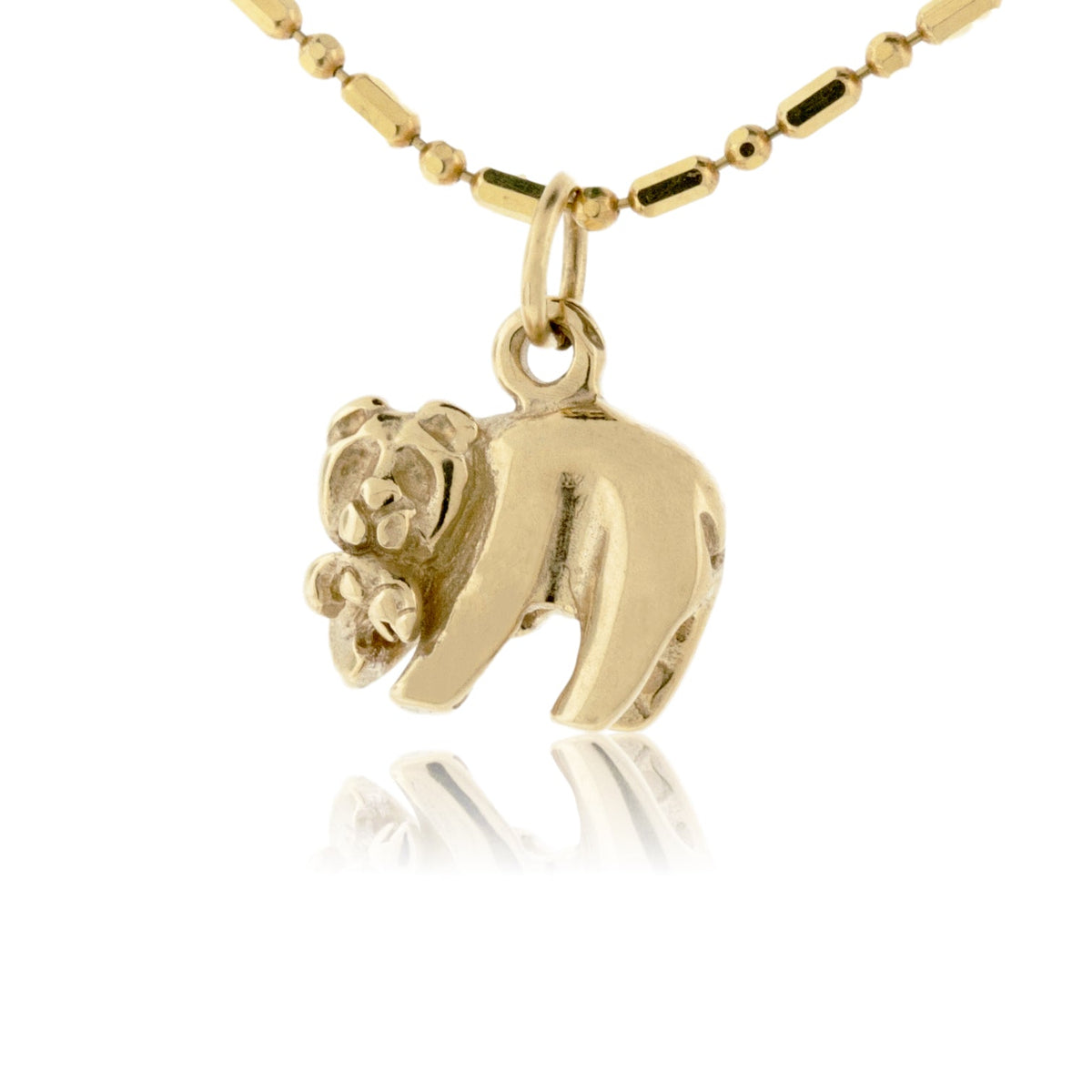 Sterling Silver Bear with Fish Charm - Park City Jewelers