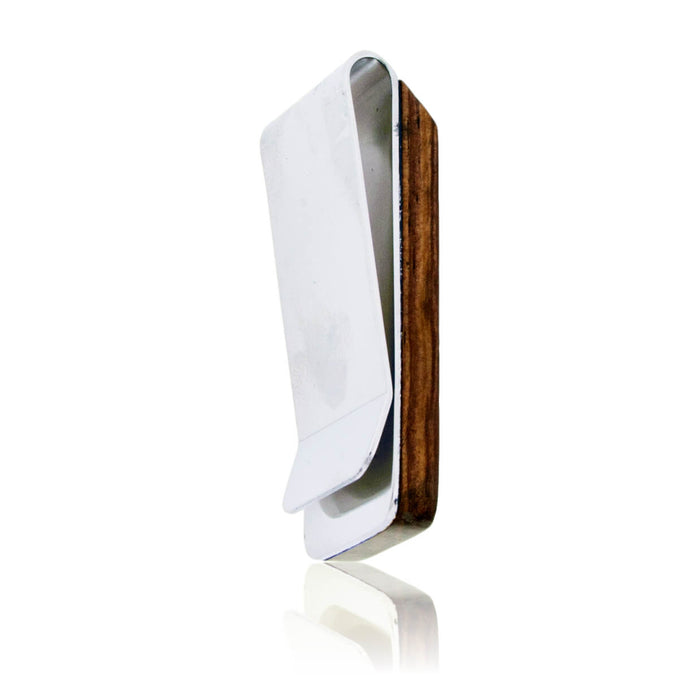 Sterling Silver Buffalo Inlay & Wood Money Clip - Park City Jewelers