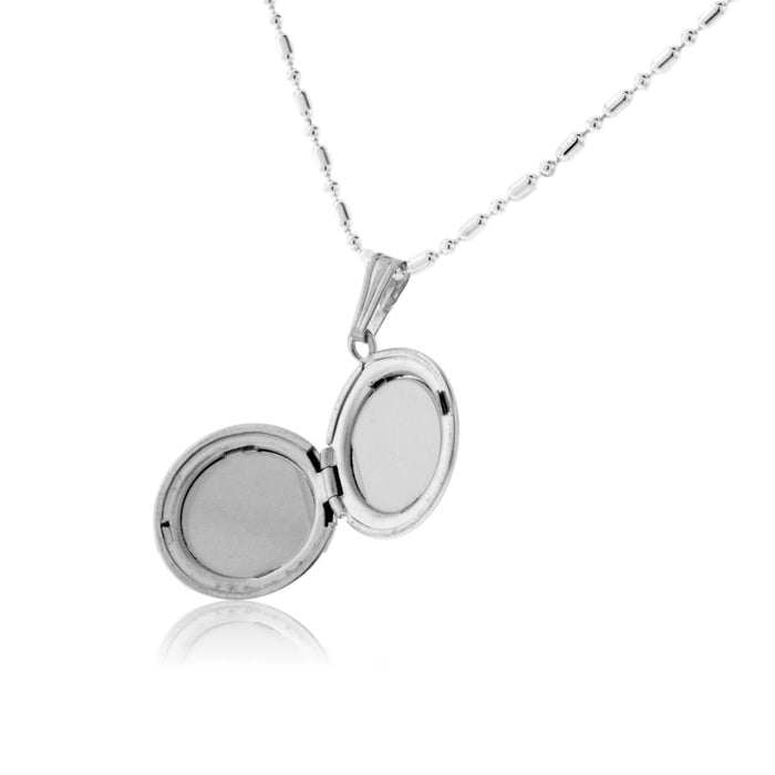 Sterling Silver Circle Engraved Locket - Park City Jewelers