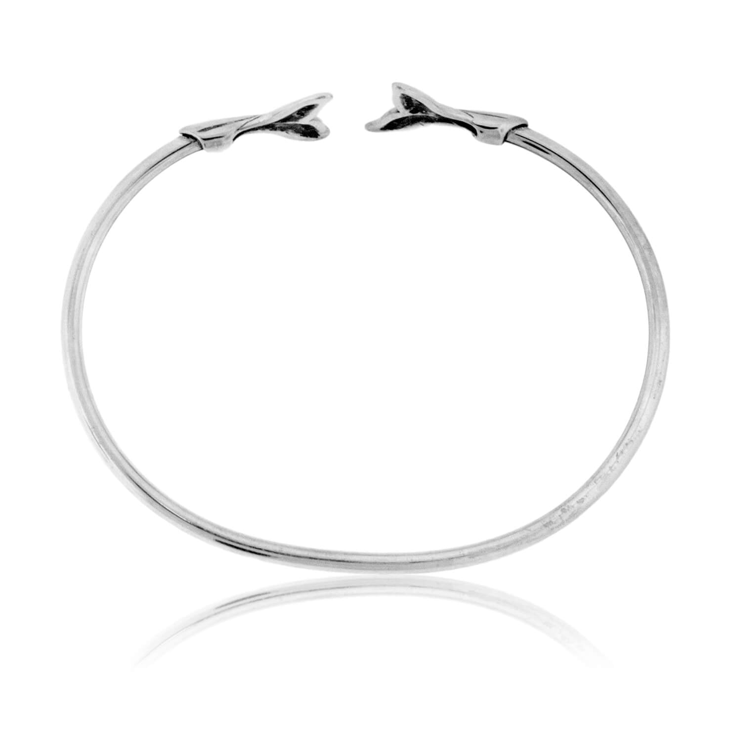 Sterling silver whale tail shops chain bracelet