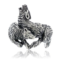 Sterling Silver Double Wolf Ring - Park City Jewelers