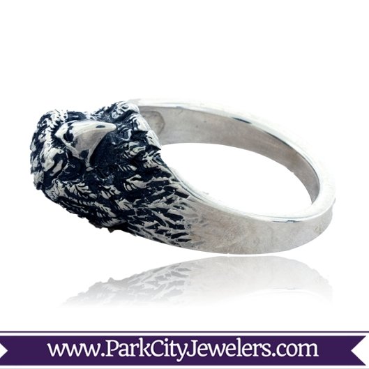 Sterling Silver Eagle Head Ring - Park City Jewelers