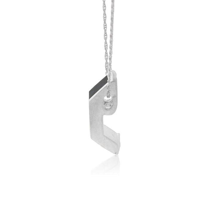 Sterling Silver Geometrical Inlay Flush Style Pendant - Park City Jewelers
