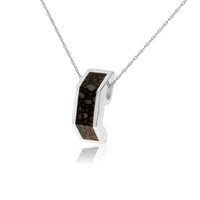 Sterling Silver Geometrical Inlay Flush Style Pendant - Park City Jewelers