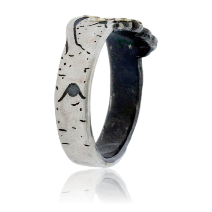 Sterling Silver & Gold Nugget Aspen Ring - Park City Jewelers
