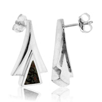 Sterling Silver Inlay Geometric Earrings - Park City Jewelers