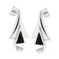 Sterling Silver Inlay Geometric Earrings - Park City Jewelers