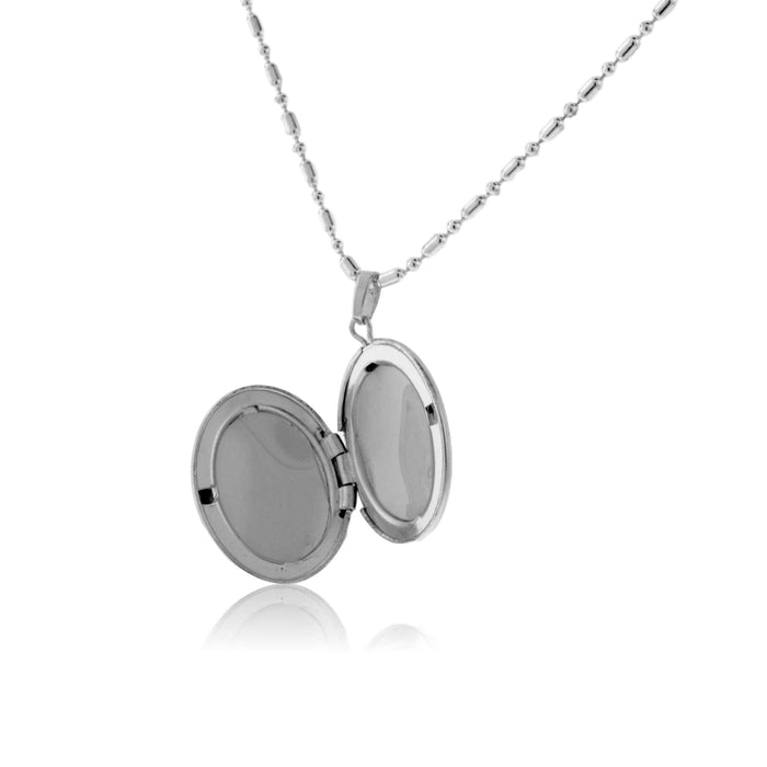 Sterling Silver Oval Engraved Locket - Park City Jewelers