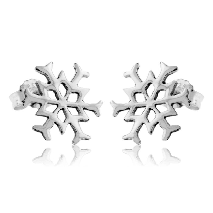 Sterling Silver Post Snowflake Earrings - Park City Jewelers