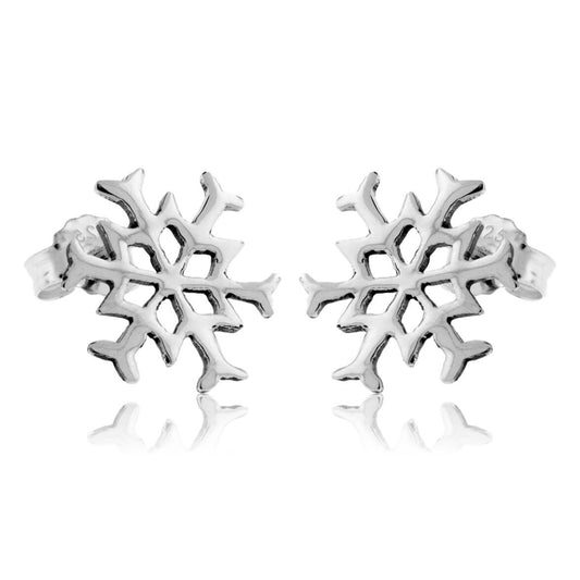 Sterling Silver Post Snowflake Earrings - Park City Jewelers