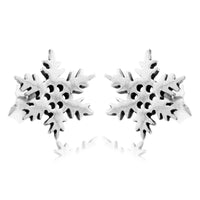 Sterling Silver Post Snowflake Earrings - Park City Jewelers