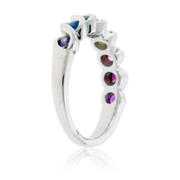 Sterling Silver Rainbow Sapphire Ring - Park City Jewelers