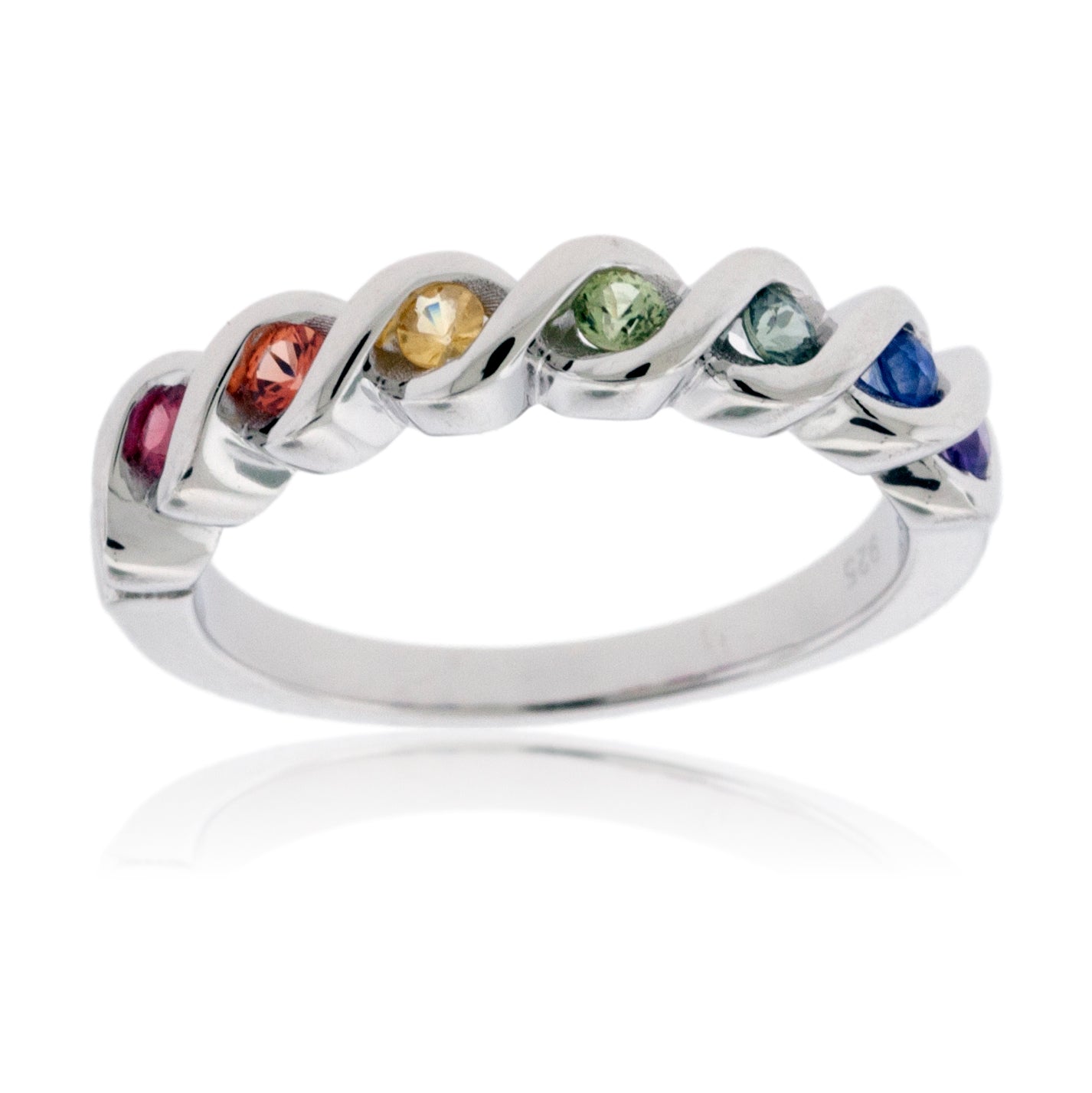 Rainbow wedding sale ring