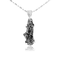 Sterling Silver Rough Meteorite Prong Style Pendant - Park City Jewelers