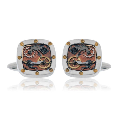 Sterling Silver Steampunk Style Cuff Links - Park City Jewelers