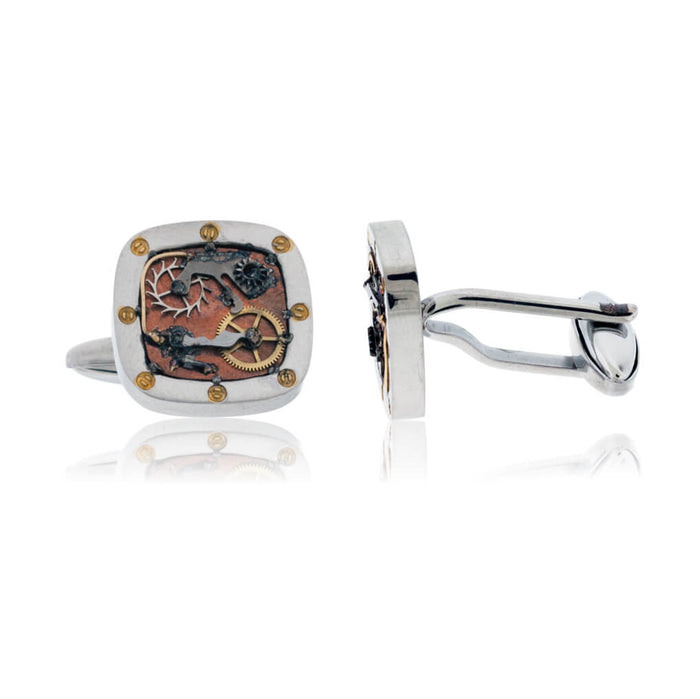 Sterling Silver Steampunk Style Cuff Links - Park City Jewelers