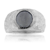 Sterling Silver Stone Finished Meteorite Ring - Park City Jewelers