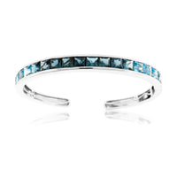 Swiss to London Blue Topaz Gradient Bangle Bracelet - Park City Jewelers