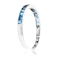 Swiss to London Blue Topaz Gradient Bangle Bracelet - Park City Jewelers