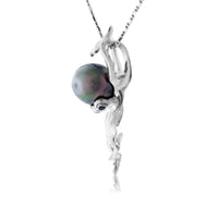 Tahitian Pearl Octopus with Sapphire Eyes Pendant - Park City Jewelers