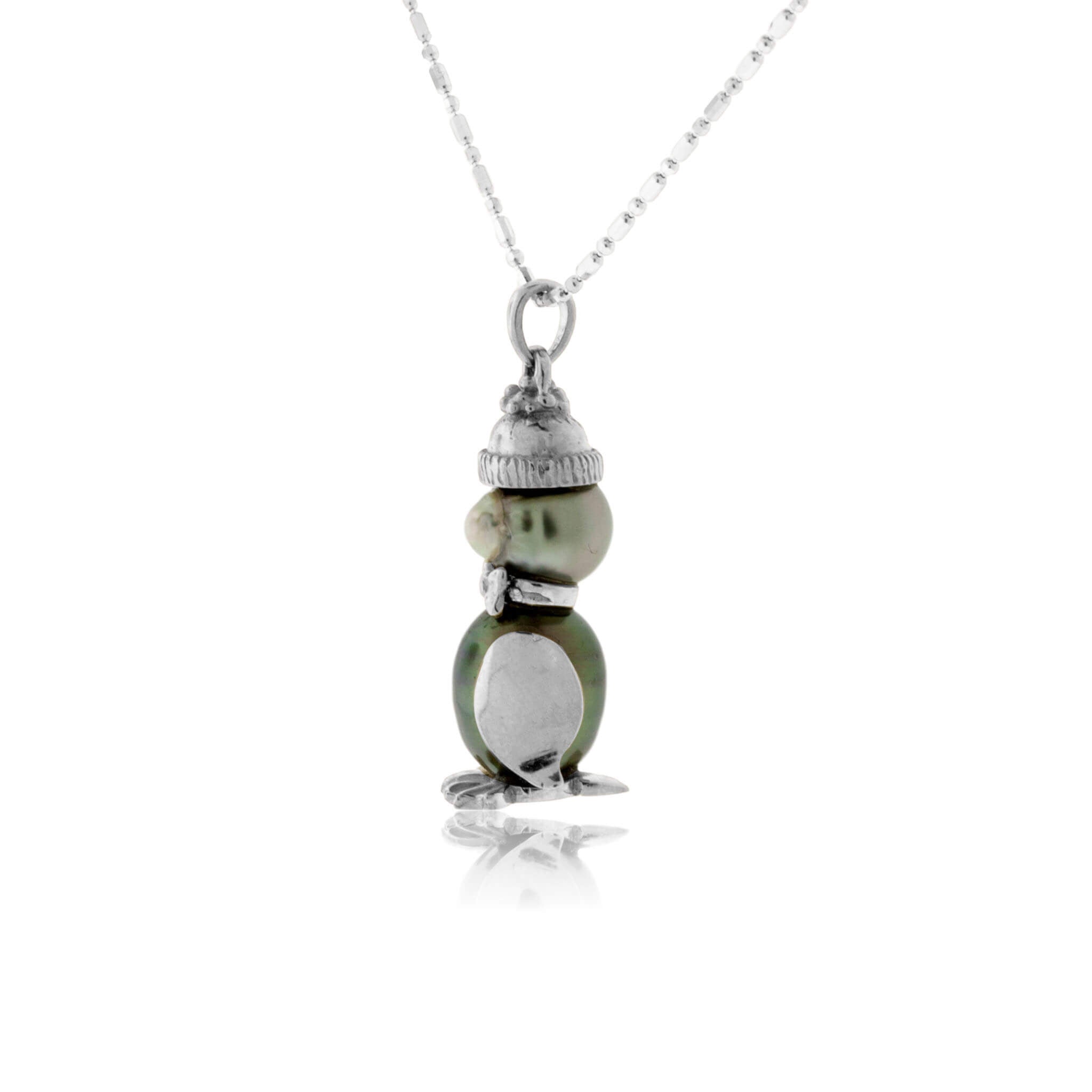 Round Cut White Natural Diamond Penguin Pendant Necklace In Two-Tone Rose  Gold Over Sterling Silver - Walmart.com