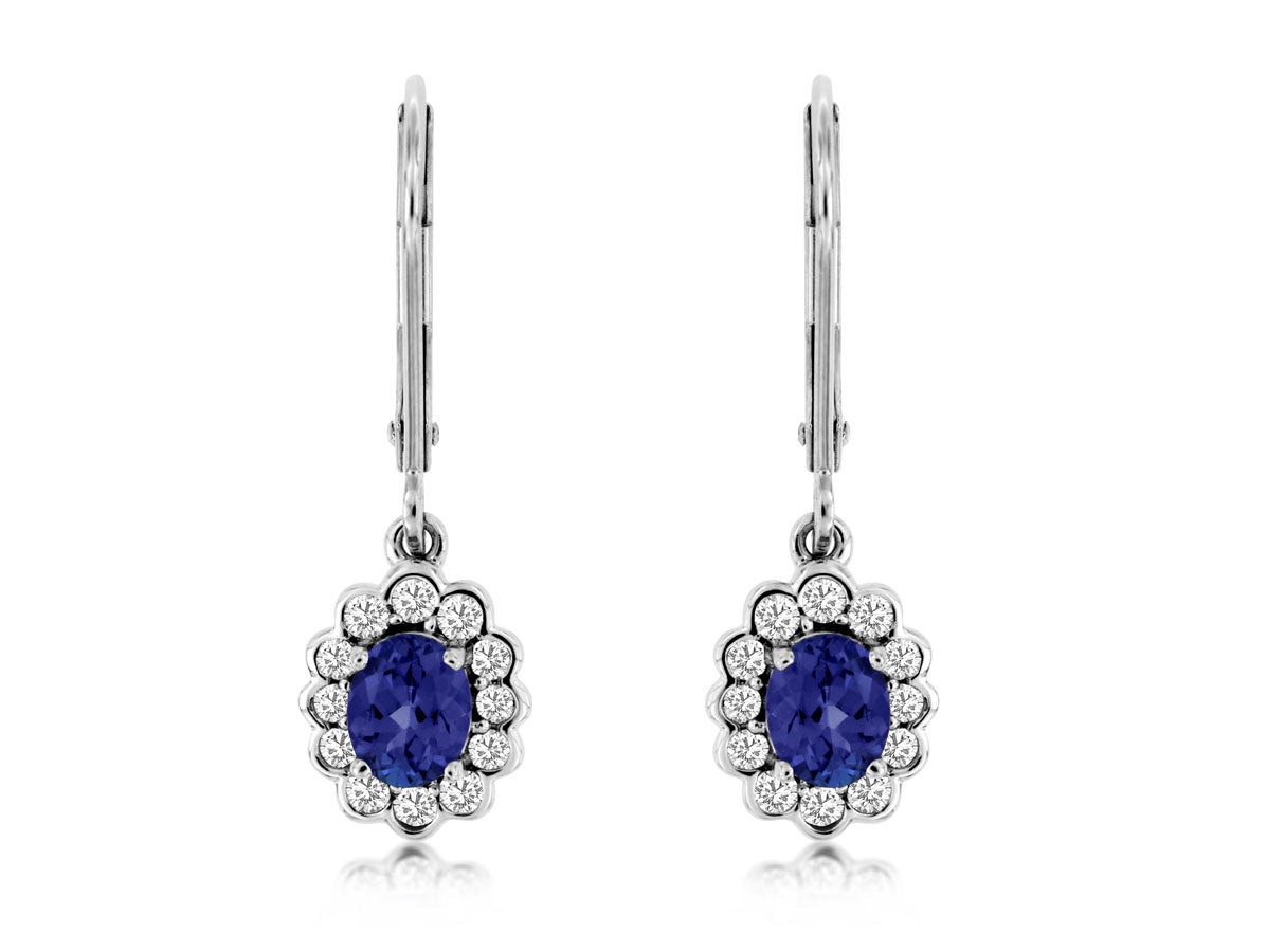 Tanzanite and Diamond Accented Earrings - Park City Jewelers