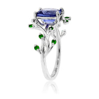 Tanzanite and Tsavorite Garnet Organic Style Ring - Park City Jewelers