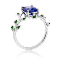 Tanzanite and Tsavorite Garnet Organic Style Ring - Park City Jewelers