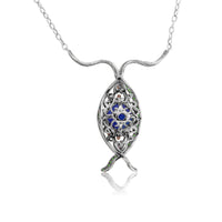 Tanzanite, Tsvaroite & Rhodolite Garnet Custom Pendant w/Chain - Park City Jewelers
