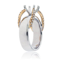 Thick Band Diamond Engagement Semi-Mount Ring - Park City Jewelers
