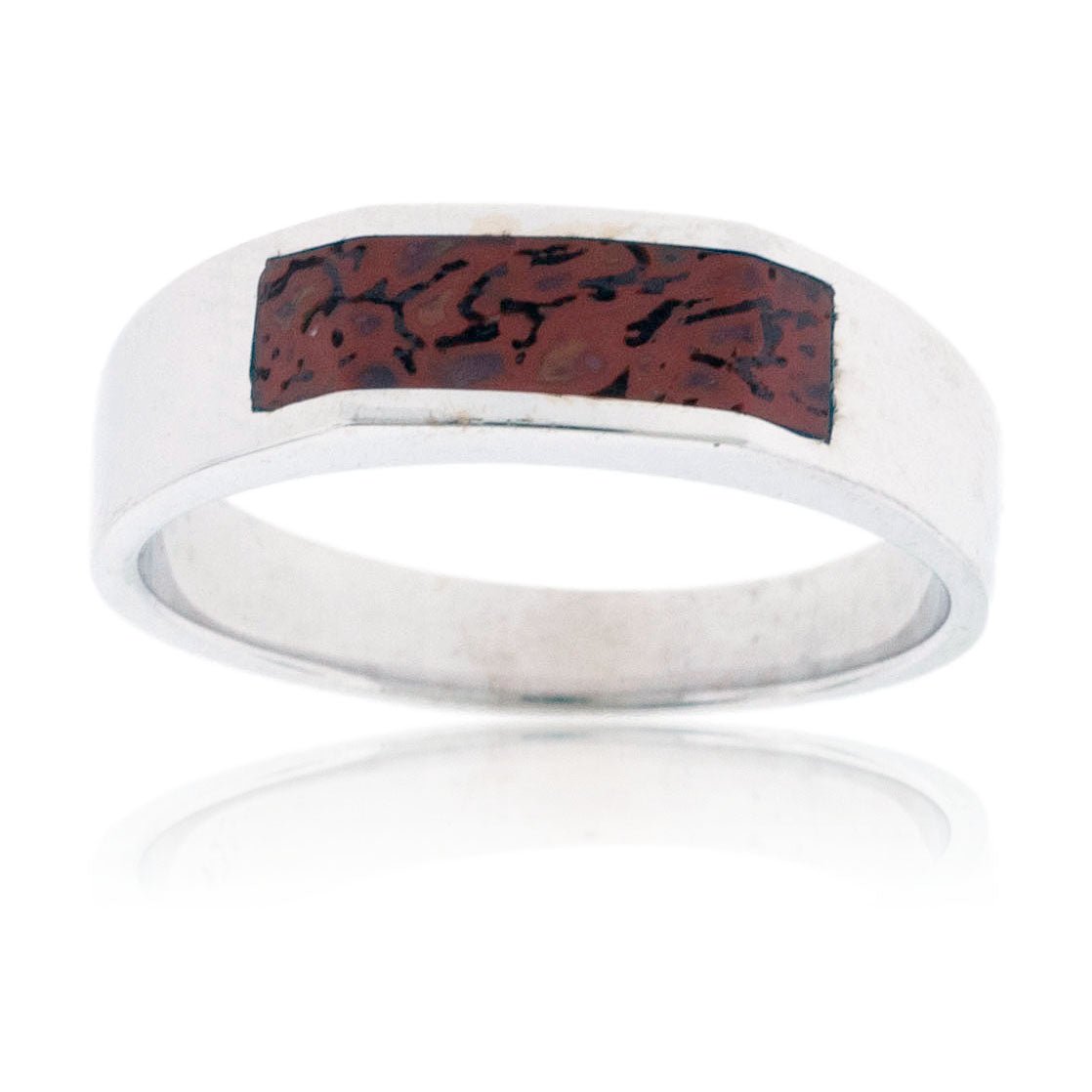 Thin Dinosaur Bone Inlay Ring - Park City Jewelers