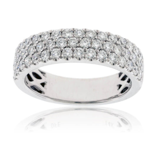 Three Row Pave 1.10ctw Diamond Band - Park City Jewelers
