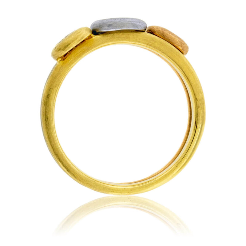 Tri Gold Diamond Fashion Stackable Ring - Park City Jewelers