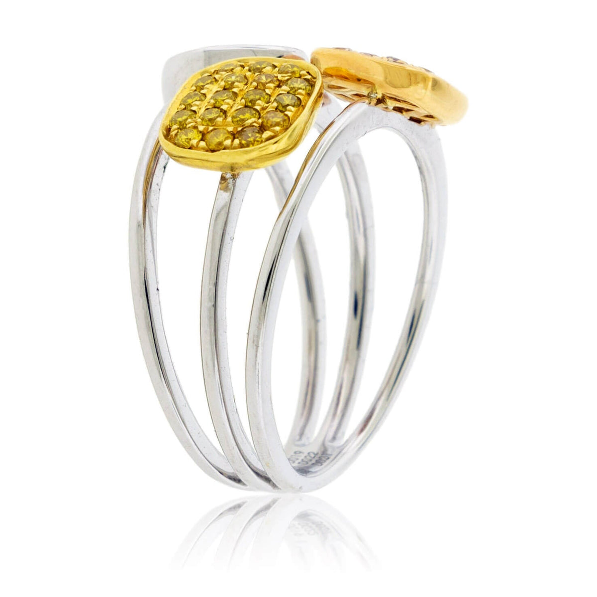 Tri-Gold Natural Color Diamond Ring - Park City Jewelers