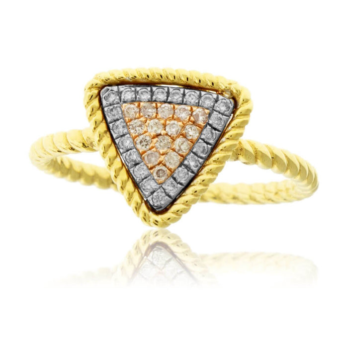 Triangle Pink Diamond & Diamond Ring - Park City Jewelers