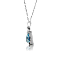 Trillian Aquamarine Pendant w/ Diamond - Park City Jewelers