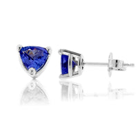 Trillion Shaped Tanzanite Stud Earrings - Park City Jewelers