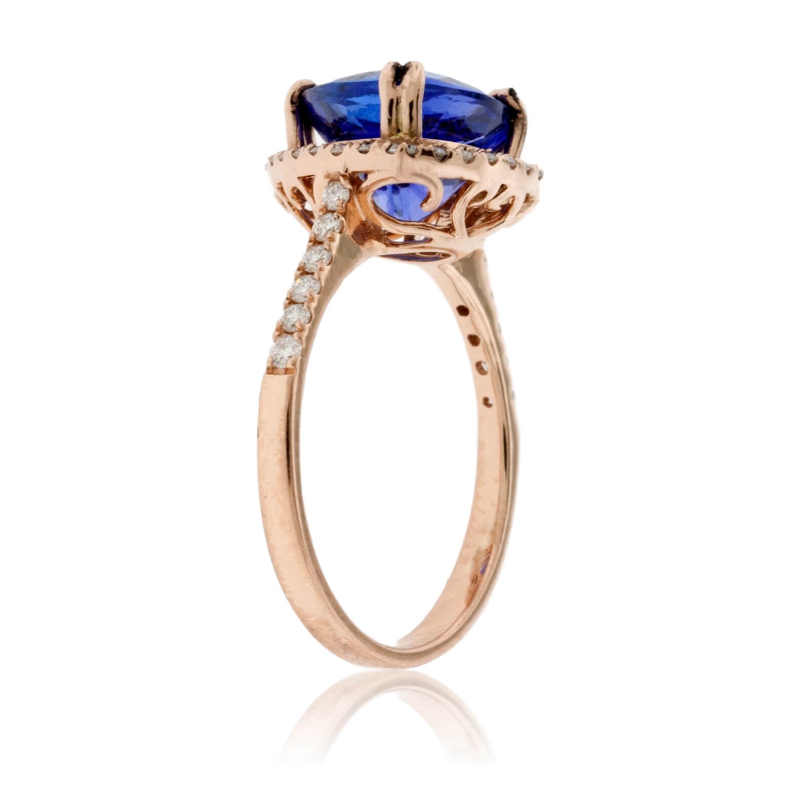 Triangle hot sale tanzanite ring