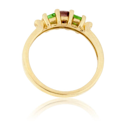 Tsavorite and Rhodolite Garnet Ring - Park City Jewelers