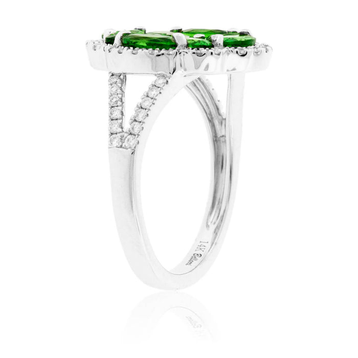 Tsavorite Garnet & Diamond Ring - Park City Jewelers