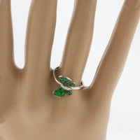 Tsavorite Garnet Winged Butterfly & Diamond Ring - Park City Jewelers