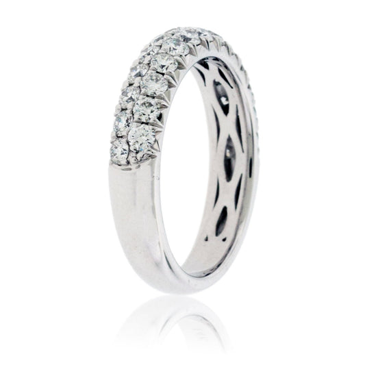 Two Row 1.05ctw Diamond Pave Domed Band - Park City Jewelers
