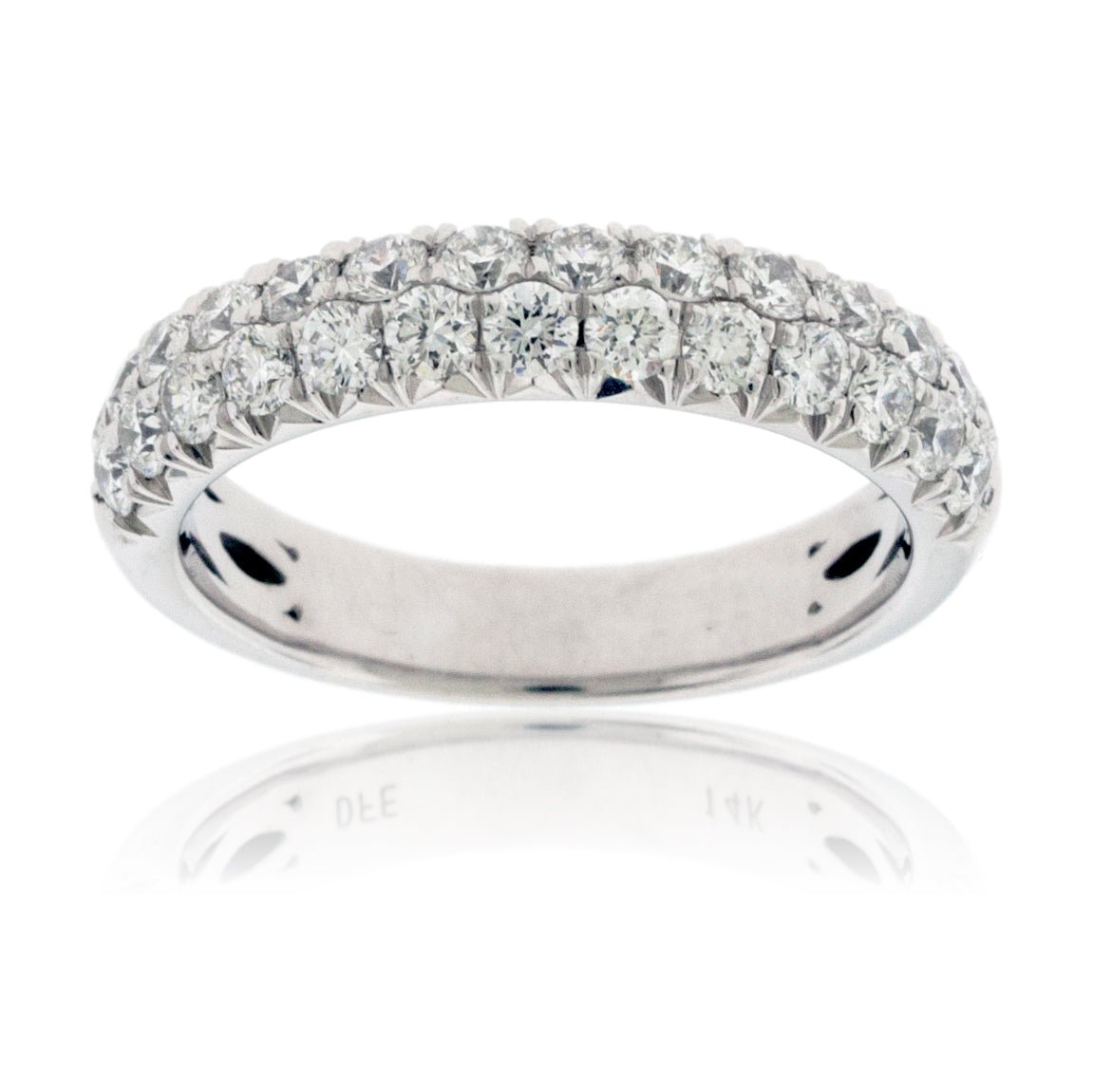 Two Row 1.05ctw Diamond Pave Domed Band - Park City Jewelers