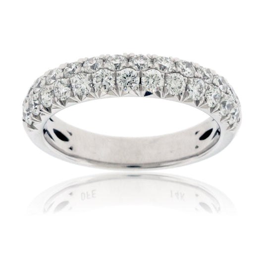 Two Row 1.05ctw Diamond Pave Domed Band - Park City Jewelers