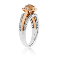 Two Tone Diamond Cluster Style Ring - Park City Jewelers