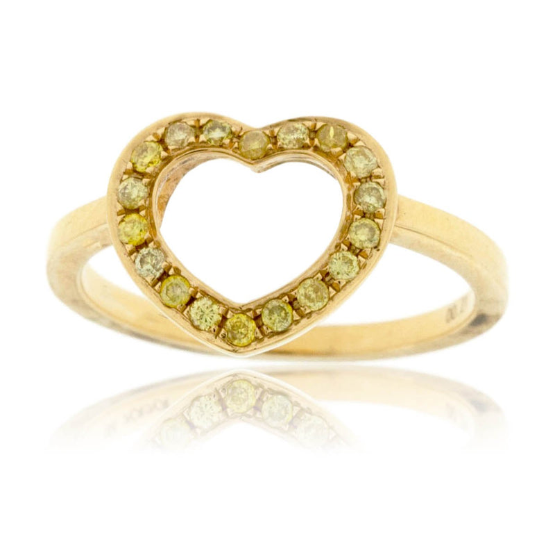 Two Toned Interlocking Heart Diamond Ring - Park City Jewelers