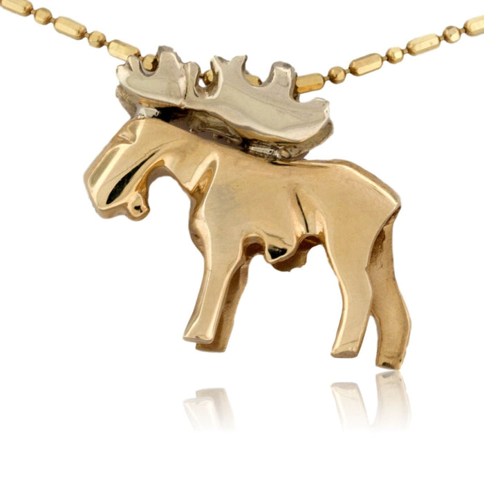 Two Toned Moose Pendant - Park City Jewelers