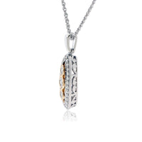 Two Toned Oval Art Deco Style Pendant - Park City Jewelers