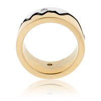 Two Toned Women's Mountain Band with Diamonds - Park City Jewelers